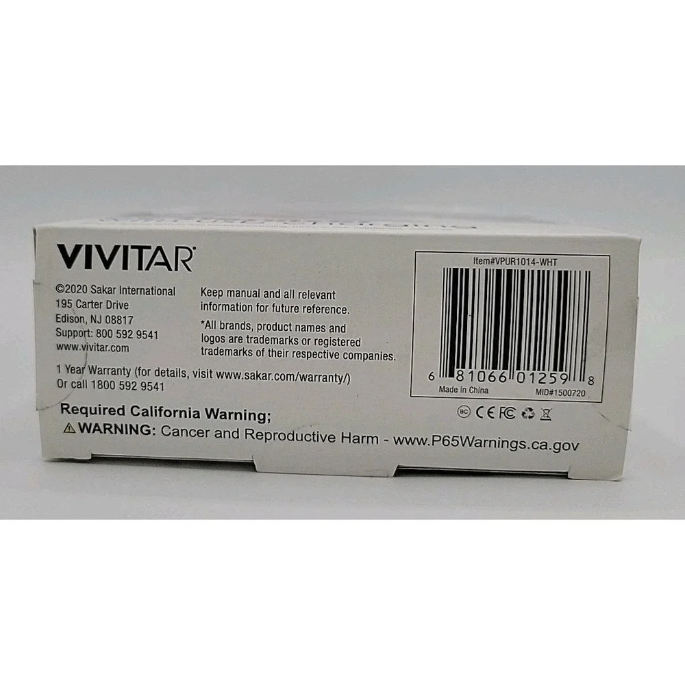 NIB UV Sterilizer Vivitar PureMobile USB Charge Kills 99% of Viruses & Bacteria